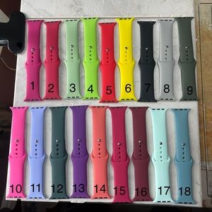 Apple Watch Sport bands colors 2, 7,8,15, 18, 19, 25, 26,51